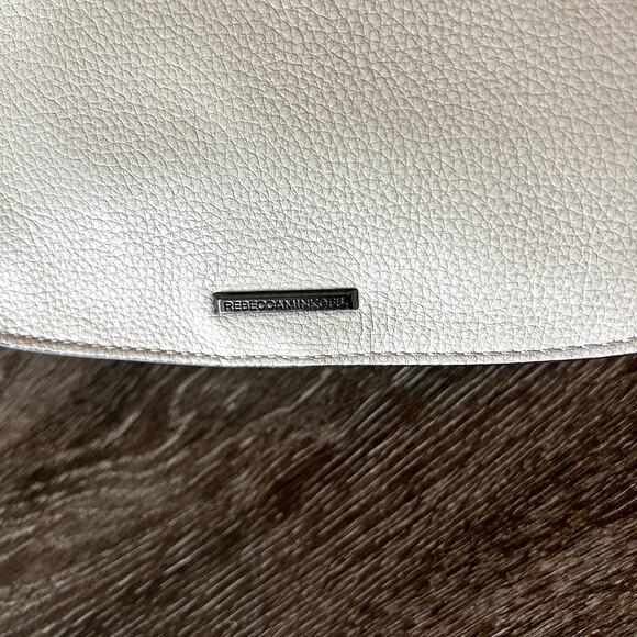 Rebecca Minkoff Isobel Tassel Saddle Bag Gray Leather Crossbody Shoulder VGUC - Picture 9 of 16